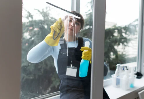 Nettoyage de vitres intérieures et extérieures au Guerno